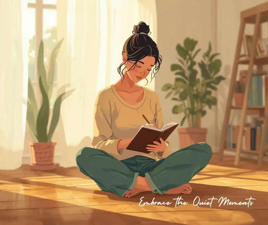 Une-personne-méditant-ou-écrivant-dans-un-carnet_-baignée-d_une-lumière-douce_